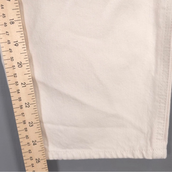 NWT FRAME Button Detail Crop Trousers Twill Pants Wide Leg 100% Cotton Size 24 - Picture 8 of 15